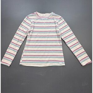 Hurley Stripe Thermal Shirt Women's Small Long Sleeve Crewneck Y2K Surf Style